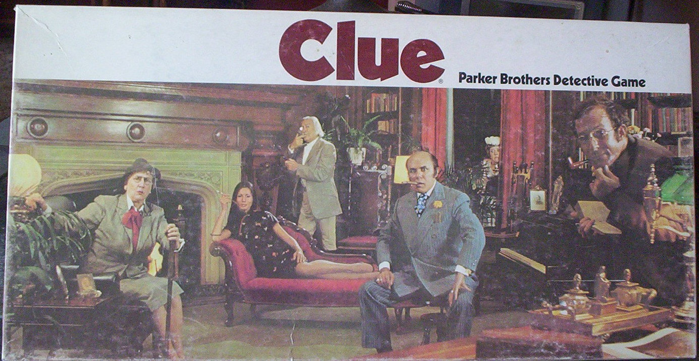 Clue Board Game. The Classic Mystery Game of -Who Dun it?-.