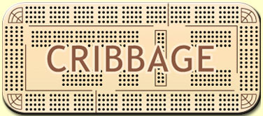 Cribbage board with cribbage text on it.