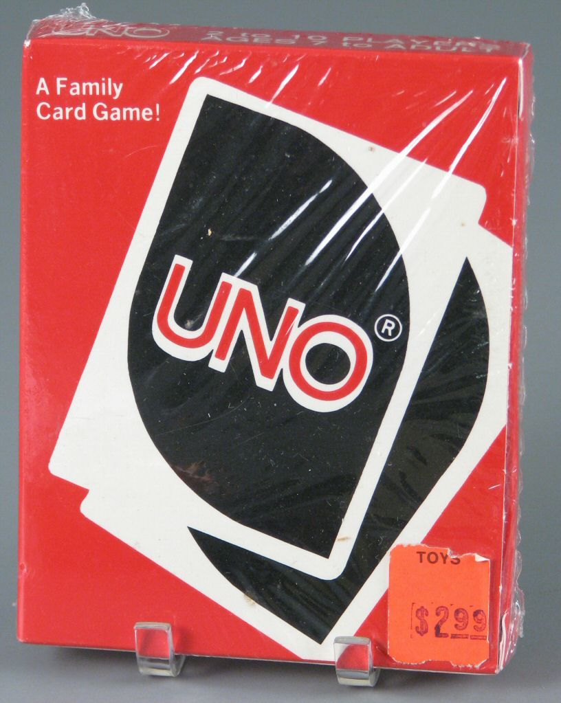 UNO card game box vintage.