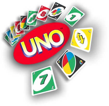 UNO title with cards card game.