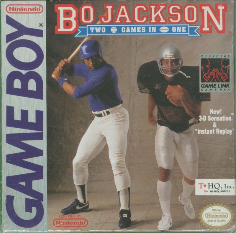 (Original) Game Boy® Bo Jackson: Two Games In One game box front.