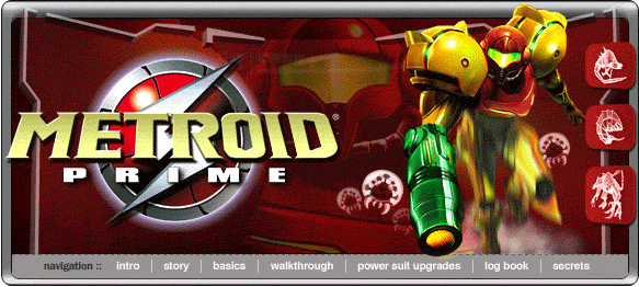 Metroid Prime™ navigation banner