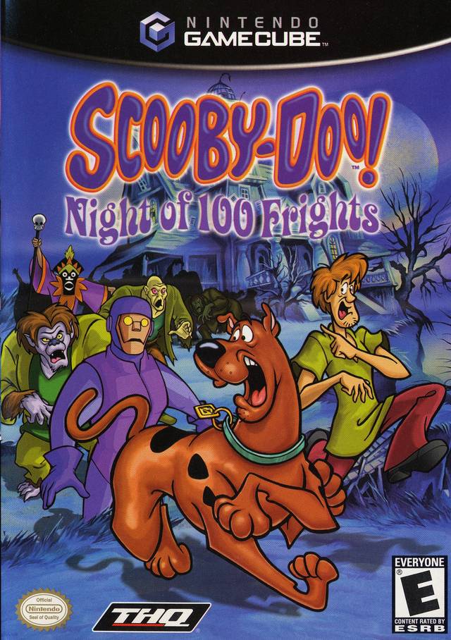 GameCube® Scooby-Doo! Night of 100 Frights™ game box front.