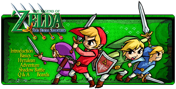 The Legend of Zelda: Four Swords Adventures Navigation banner.
