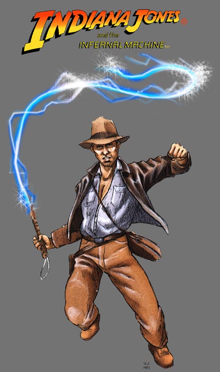 Indiana Jones And The Infernal Machine - Indiana Jones with whip.