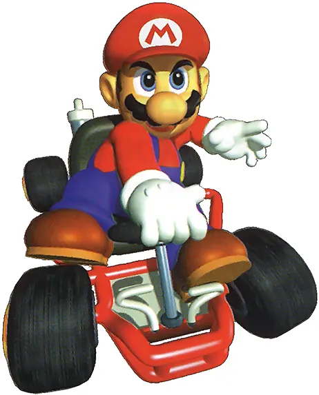 Mario on a kart.