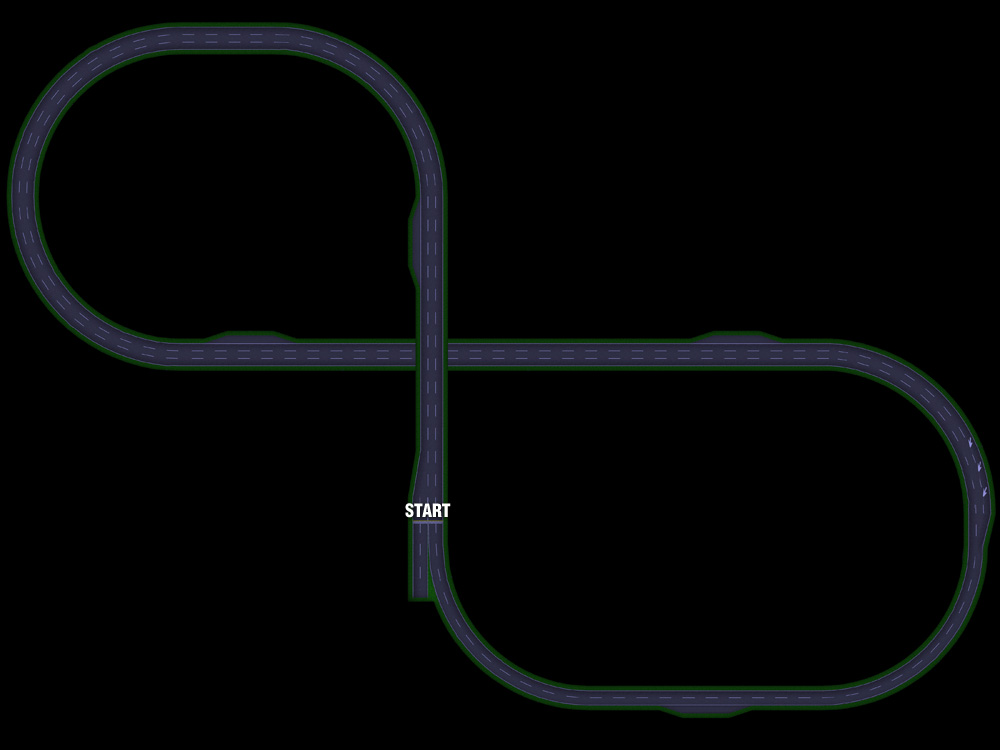 Mario Kart 64 - Flower Cup - Toad's Turnpike raceway map.