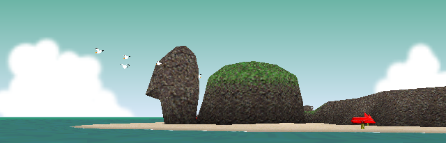 Mario Kart 64 - Mushroom Cup - Koopa Troopa Beach landscape 1.