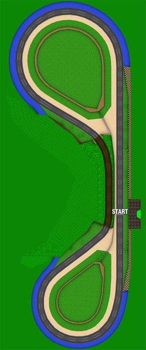 Mario Kart 64 - Mushroom Cup - Luigi Raceway map.