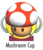 Mario Kart 64 - Mushroom Cup logo.