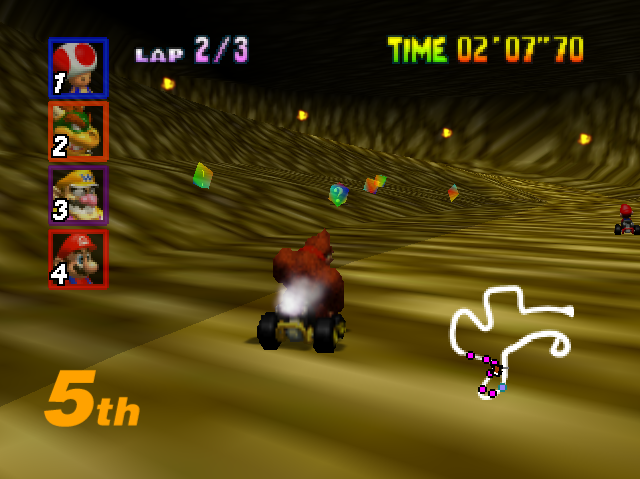 Mario Kart 64 - Special Cup - D.K.'s Jungle Parkway 4.