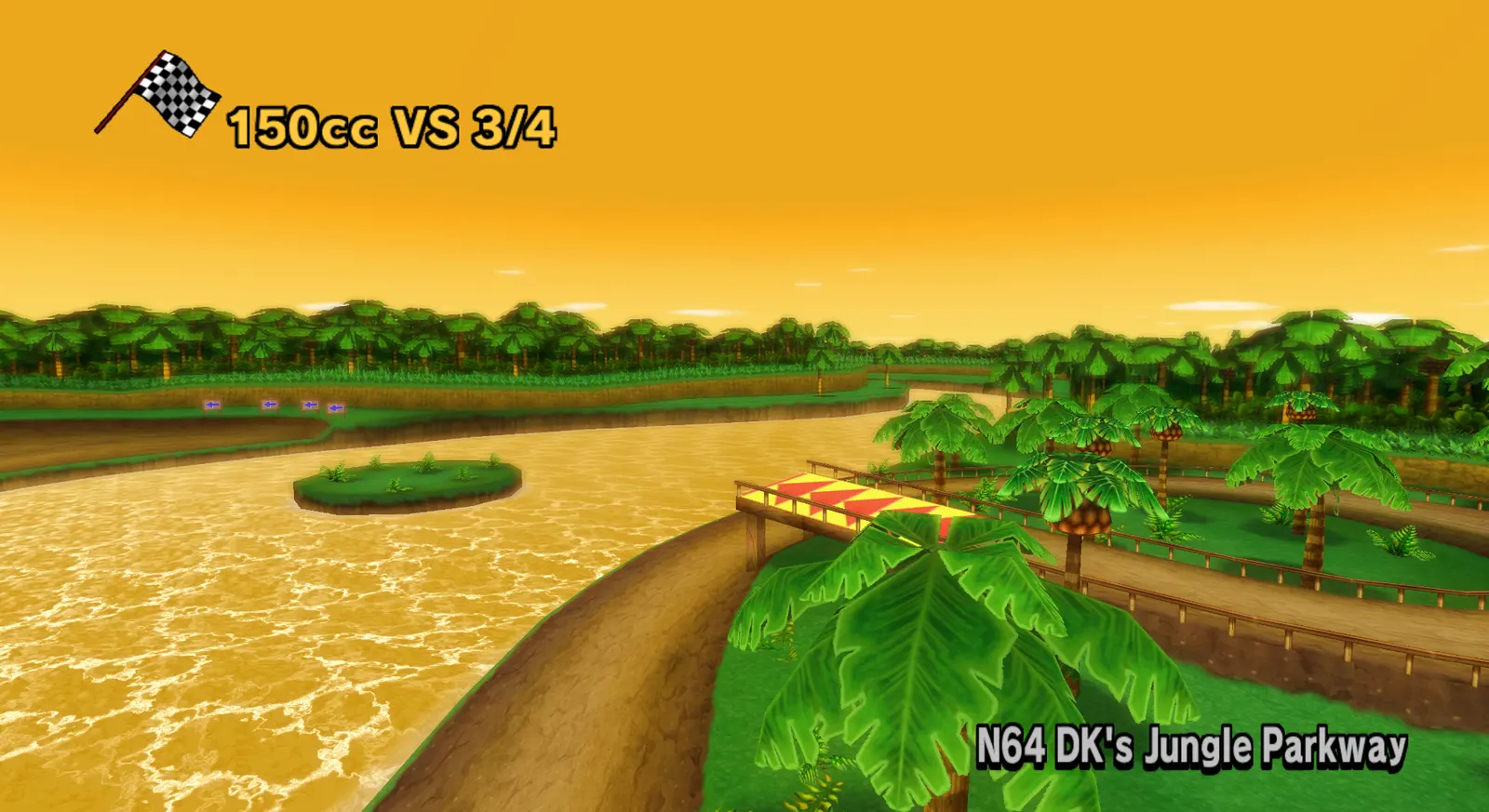 Mario Kart 64 - Star Cup - D.K.'s Jungle Parkway landscape 2.