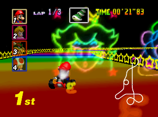 Mario Kart 64 - Special Cup - Rainbow Road 3.