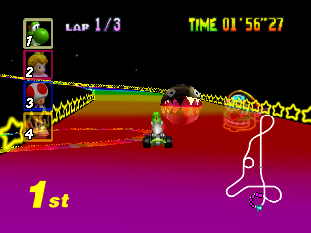 Mario Kart 64 - Special Cup - Rainbow Road 5.