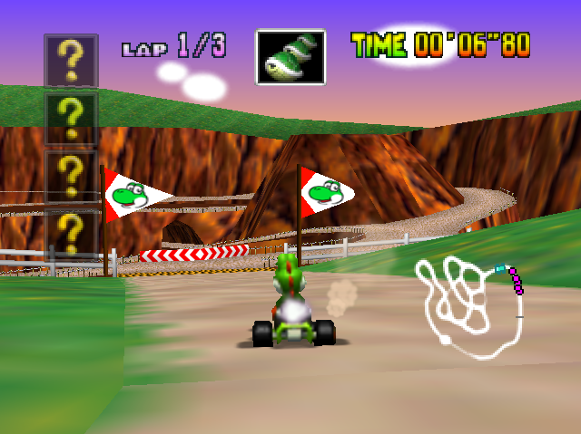 Mario Kart 64 - Special Cup - Yoshi Valley 1.