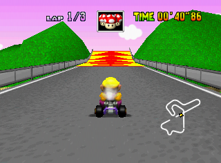 Mario Kart 64 - Star Cup - Royal Raceway 1 Jump.
