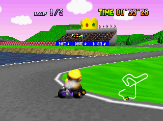 Mario Kart 64 - Star Cup - Royal Raceway 3 Twisting Roads.