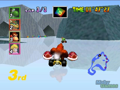 Mario Kart 64 - Star Cup - Sherbet Land 4.