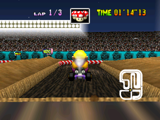Mario Kart 64 - Star Cup - Wario Stadium 2.