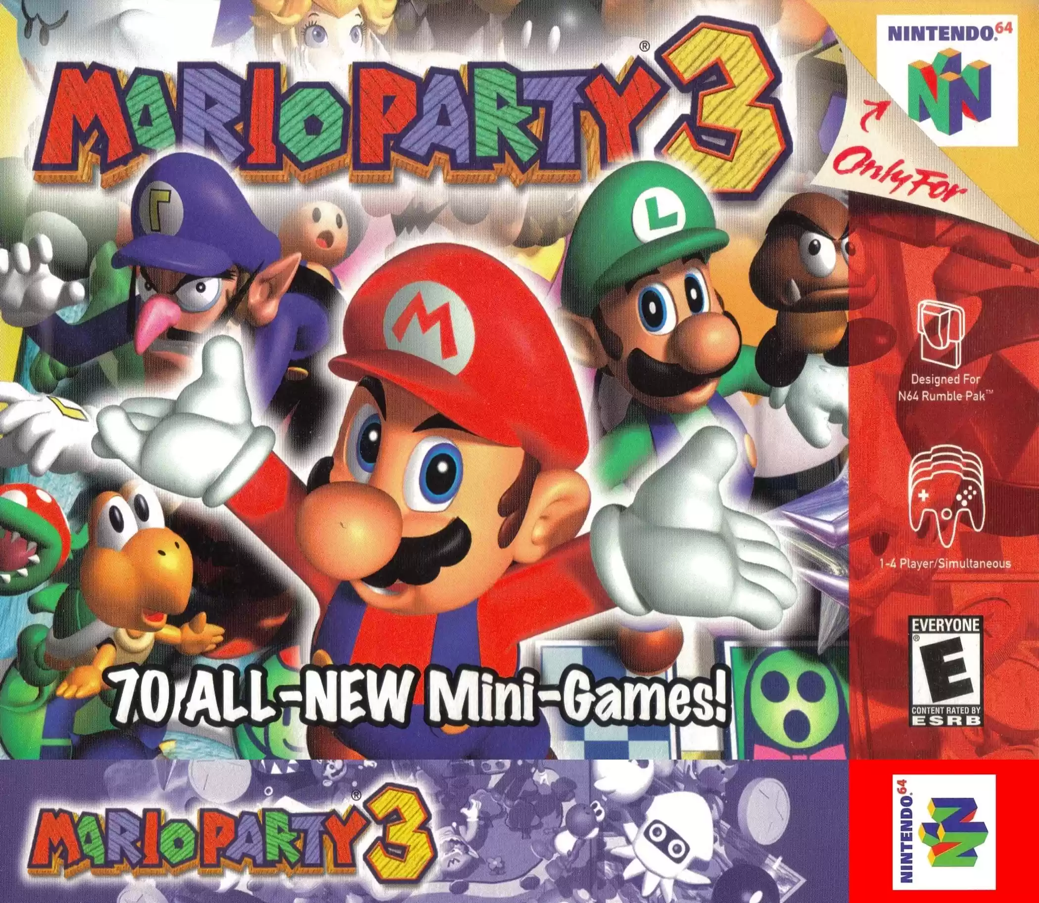 N64® Mario Party 3 game box front cover.
