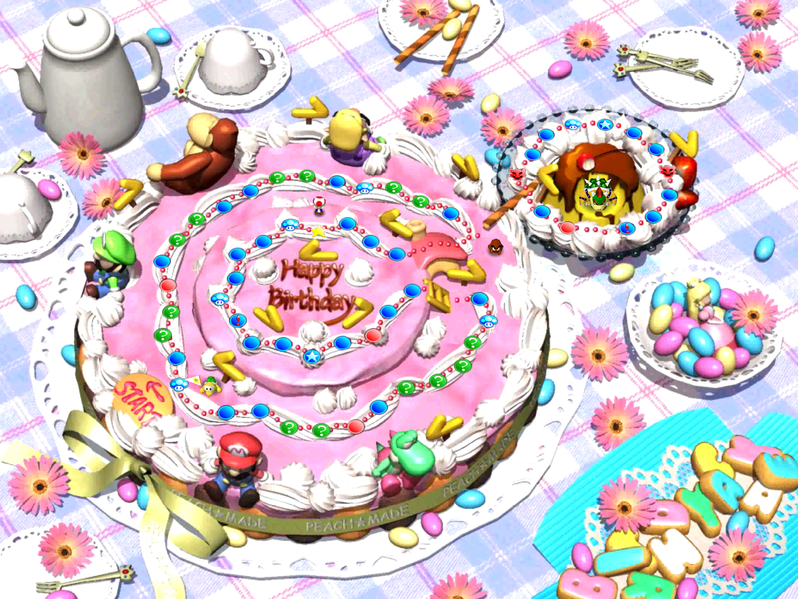 Peach's Birthday Cake map.