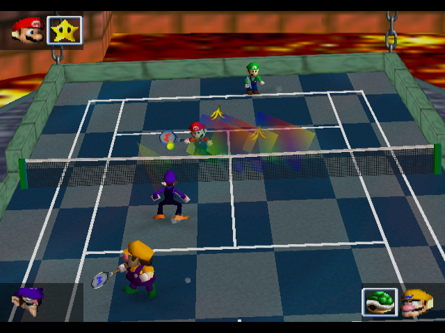 Mario Tennis Bowser match.