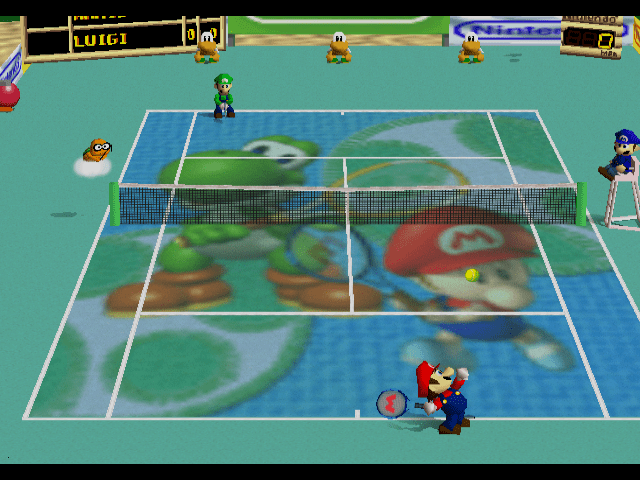 Mario Tennis for N64 Baby Mario & Yoshi Court.