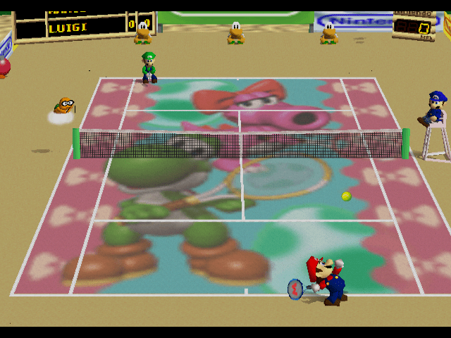 Mario Tennis for N64 Birdo & Yoshi Court.