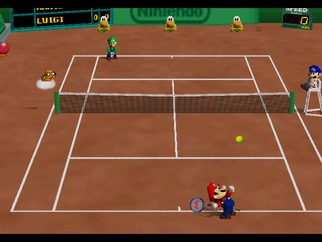 Mario Tennis for N64 Clay Court.