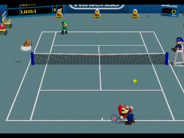 Mario Tennis for N64 Composition Court.
