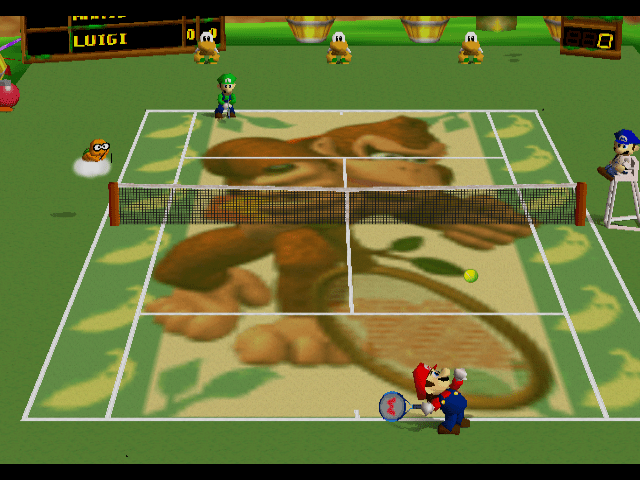 Mario Tennis for N64 Donkey Kong Court.