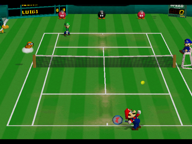 Mario Tennis for N64 Grass Court.