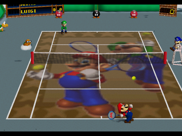 Mario Tennis for N64 Mario Bros Court.