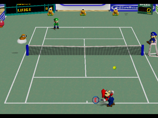 Mario Tennis for N64 Open Court.