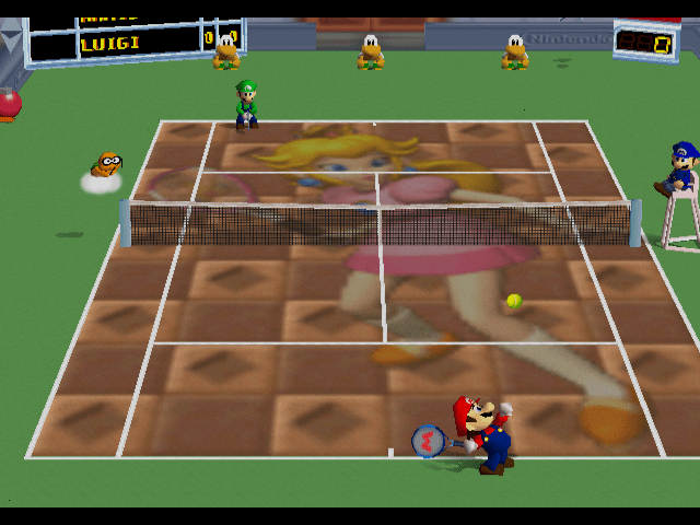 Mario Tennis for N64 Peach Court.