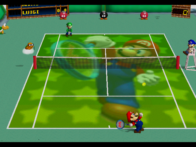 Mario Tennis for N64 Super Mario Court.
