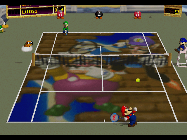 Mario Tennis for N64 Wario & Waluigi Court.