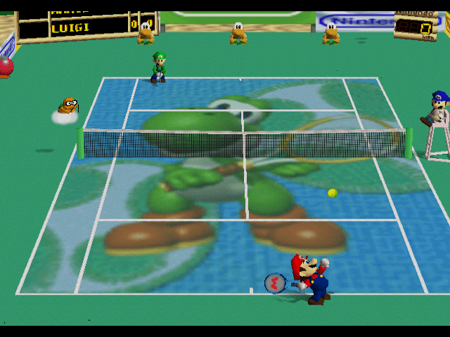 Mario Tennis for N64 Yoshi Court.