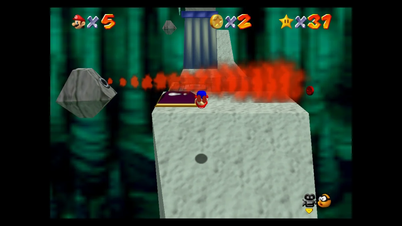 Super Mario 64 - 4. Bowser in the Dark World 8 Red Coins - Peach's Castle Secret Stars 3.
