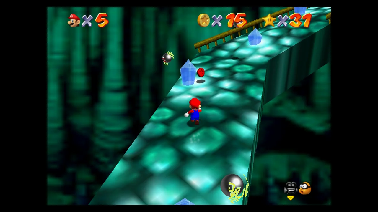 Super Mario 64 - 4. Bowser in the Dark World 8 Red Coins - Peach's Castle Secret Stars 4.