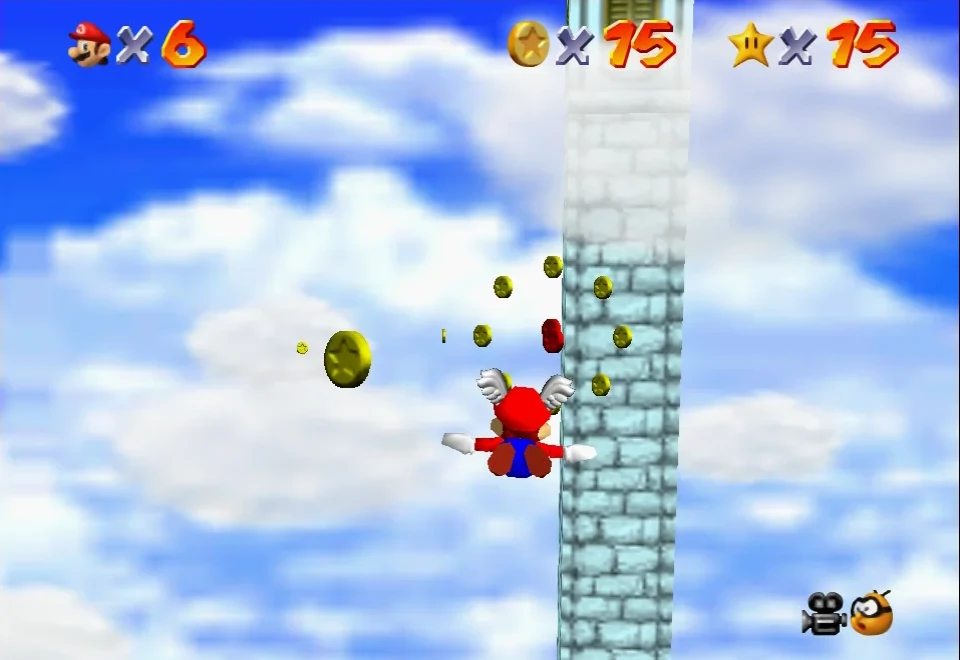 Super Mario 64 - 5. Tower of the Wing Cap 8 Red Coins - Peach's Castle Secret Stars 2.