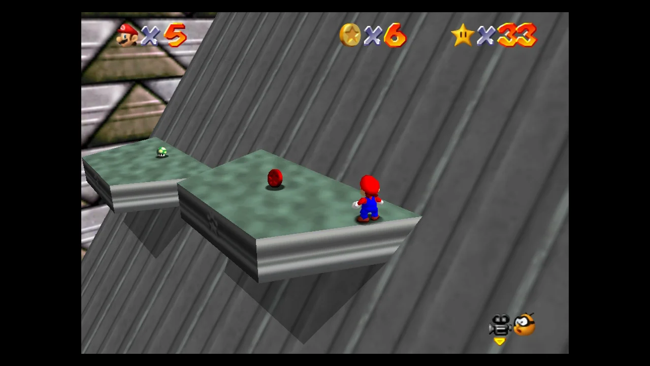 Super Mario 64 - 7. Vanish Cap Under the Moat 8 Red Coins - Peach's Castle Secret Stars 5.