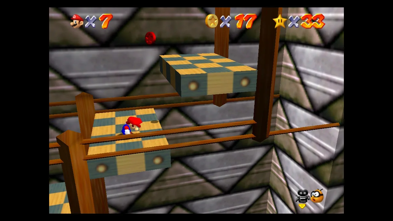 Super Mario 64 - 7. Vanish Cap Under the Moat 8 Red Coins - Peach's Castle Secret Stars 8.