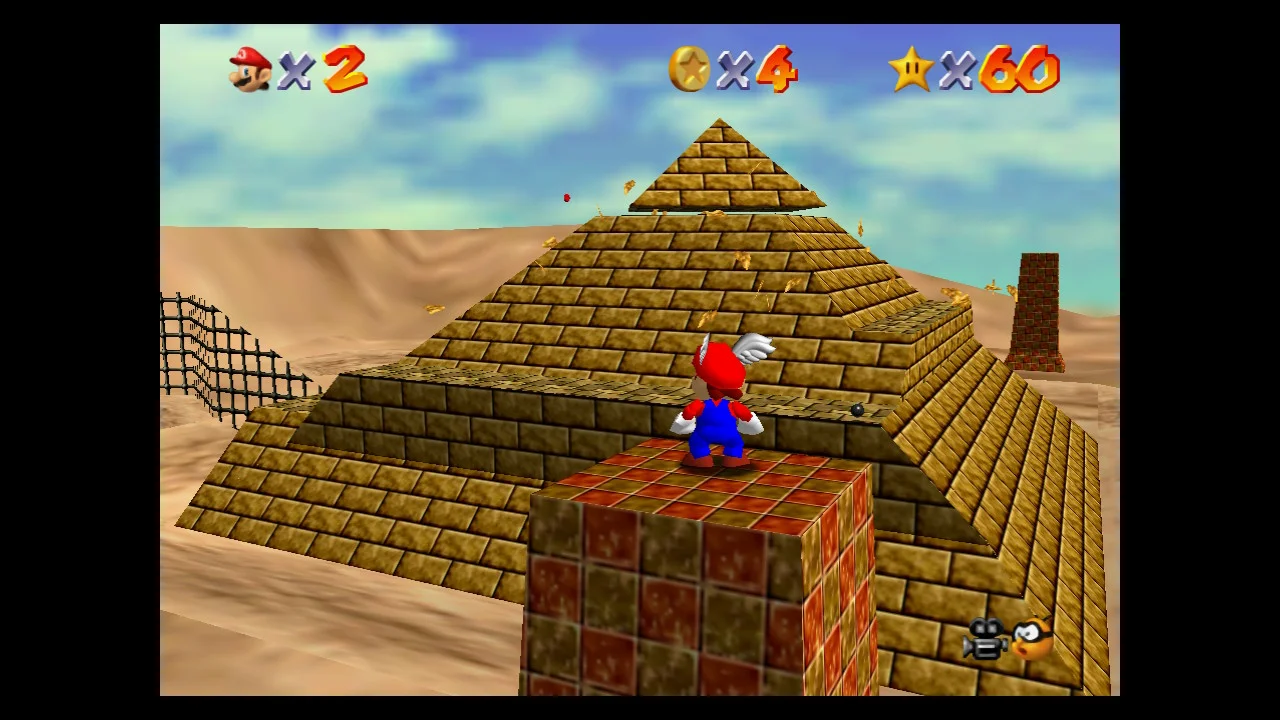 Super Mario 64 - 4. Stand Tall on the Four Pillars - Shifting Sand Land 3.