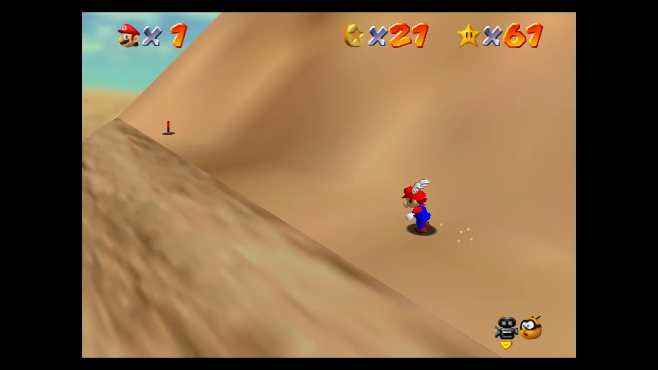 Super Mario 64 - 5. Free Flying for 8 Red Coins - Shifting Sand Land 2.