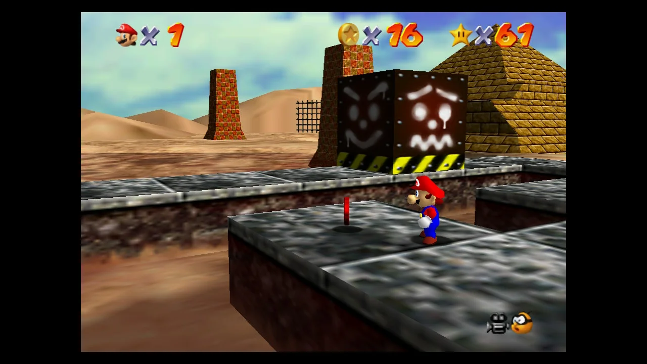 Super Mario 64 - 5. Free Flying for 8 Red Coins - Shifting Sand Land 3.