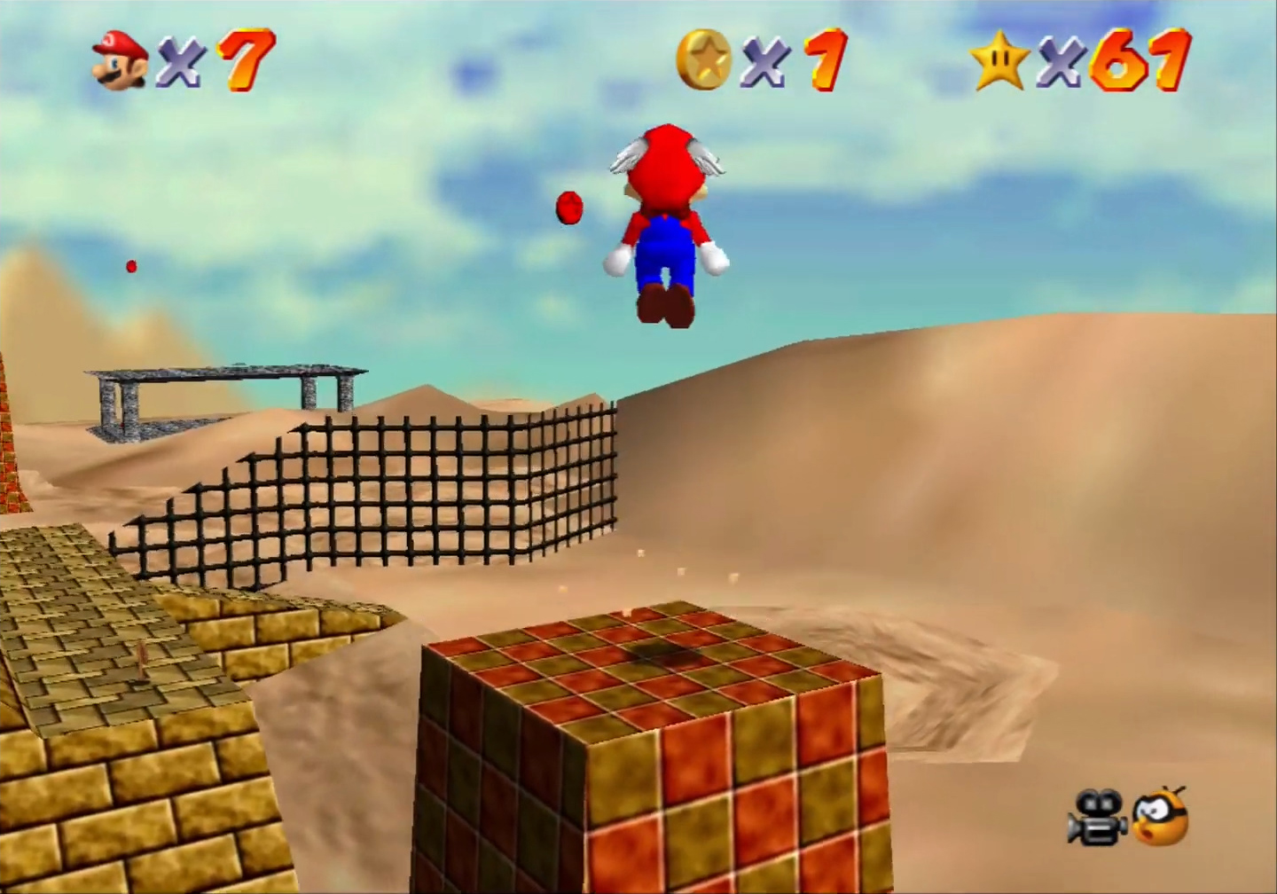 Super Mario 64 - 5. Free Flying for 8 Red Coins - Shifting Sand Land 5.