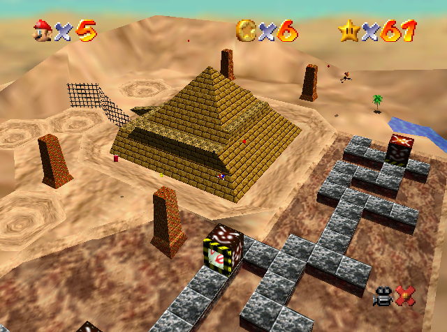 Super Mario 64 Shifting Sand Land.