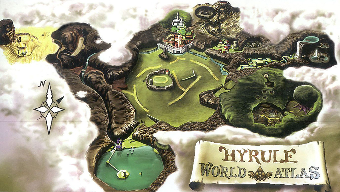 The Legend of Zelda: Ocarina of Time Hyrule World Atlas.