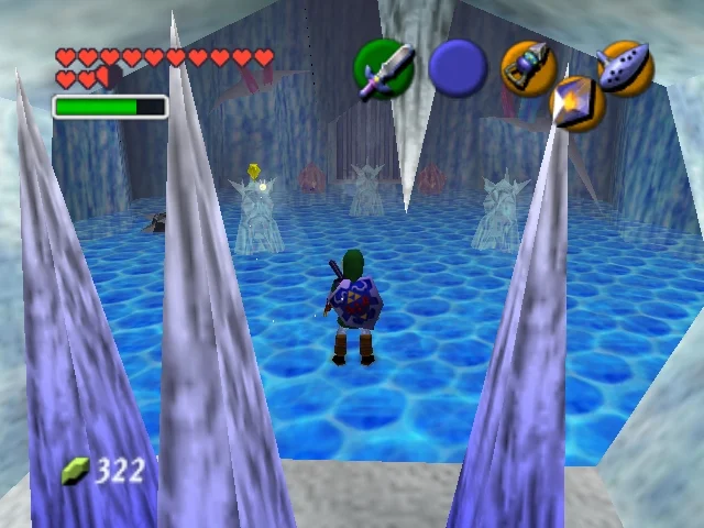 Ice Cavern Ice Temple in Zora's Domain from The Legend of Zelda: Ocarina of Time - Walkthrough.